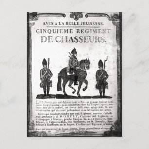 Carte Postale Affiche de recrutement pour le cinquième régiment
