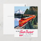 Carte Postale Affiche de Shasta Daylight Portland San Francisco (Devant / Derrière)