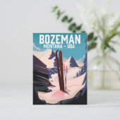 Carte Postale Affiche de ski Bozeman Montana (Debout devant)