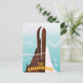 Carte Postale Affiche de ski Chamonix-Mont-Blanc (Debout devant)