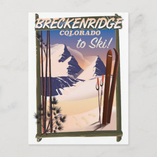 Carte Postale Affiche de ski de Breckenridge, Colorado