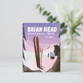Carte Postale Affiche de ski de Brian Head, comté d'Iron Utah, É (Debout devant)