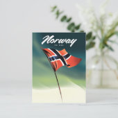 Carte Postale Affiche de ski de Norvège (Debout devant)