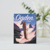 Carte Postale affiche de ski d'Ogden, Utah (Debout devant)