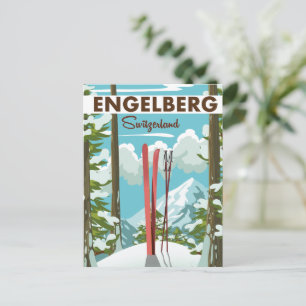 Carte Postale Affiche de ski Engelberg Suisse