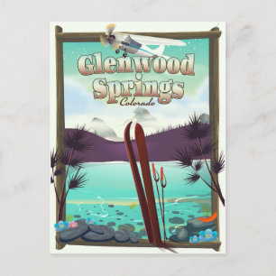 Carte Postale Affiche de ski Glenwood Springs Colorado Ski.