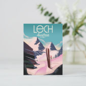 Carte Postale Affiche de ski Lech Autriche. (Debout devant)