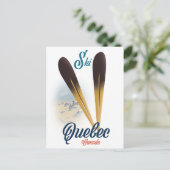 Carte Postale affiche de ski Québec Canada (Debout devant)