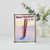 Carte Postale Affiche de ski Québec Mont-Tremblant. (Debout devant)