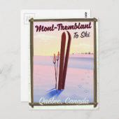 Carte Postale Affiche de ski Québec Mont-Tremblant. (Devant / Derrière)