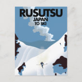 Carte Postale Affiche de ski Rusutsu Japon  (Devant)