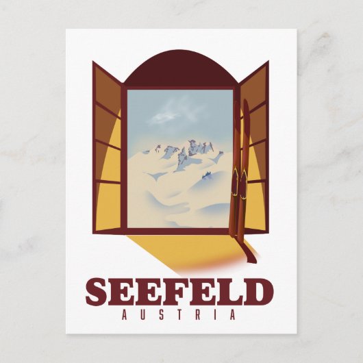 Carte Postale Affiche de ski Seefeld Autriche (Devant)