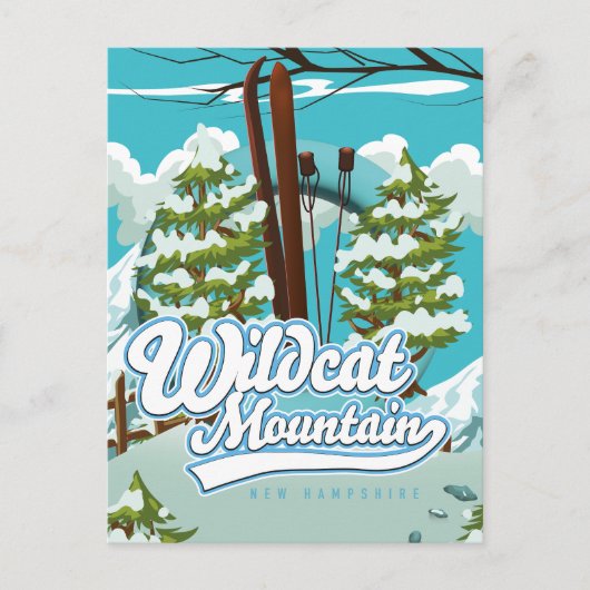 Carte Postale Affiche de ski Wildcat Mountain New Hampshire Cart (Devant)