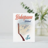 Carte Postale Affiche de ski Zakopane Pologne (Debout devant)