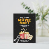 Carte Postale Affiche de soirée cinéma, soirée cinéma pour fête  (Debout devant)