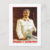 Carte Postale affiche de stalin (Devant)