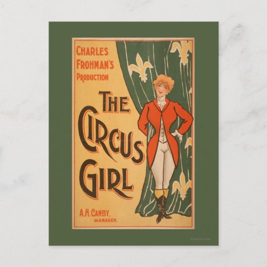 Carte Postale Affiche de théâtre The Circus Girl #1 (Devant)