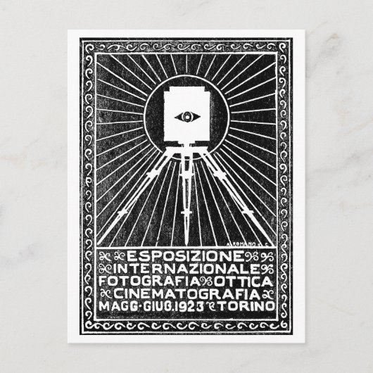 Carte Postale Affiche de Turin Photo Expo 1923 (Devant)