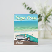 Carte Postale Affiche de vacances cubaines à Cayo Coco (Debout devant)