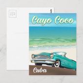Carte Postale Affiche de vacances cubaines à Cayo Coco (Devant / Derrière)