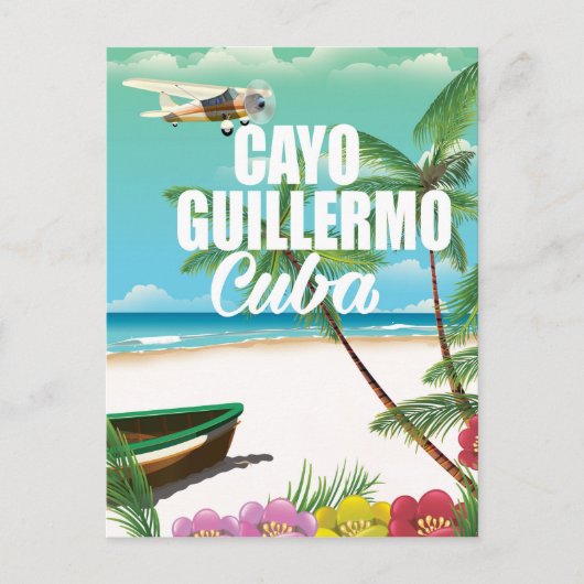 Carte Postale Affiche de vacances de plage à Cayo Guillermo (Devant)
