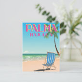 Carte Postale Affiche de vacances de plage à Palma Majorque (Debout devant)
