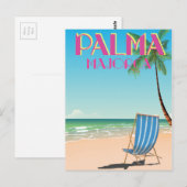 Carte Postale Affiche de vacances de plage à Palma Majorque (Devant / Derrière)