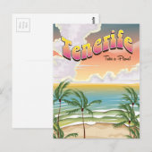 Carte Postale Affiche de vacances de plage à Tenerife (Devant / Derrière)