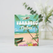 Carte Postale Affiche de vacances de plage cubaine Varadero (Debout devant)