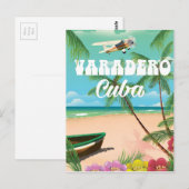 Carte Postale Affiche de vacances de plage cubaine Varadero (Devant / Derrière)