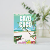 Carte Postale Affiche de vacances de plage cubaines à Cayo Coco (Debout devant)