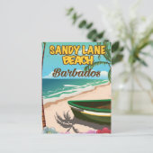 Carte Postale Affiche de vacances de Sandy Lane Beach Barbade (Debout devant)