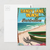 Carte Postale Affiche de vacances de Sandy Lane Beach Barbade (Devant / Derrière)