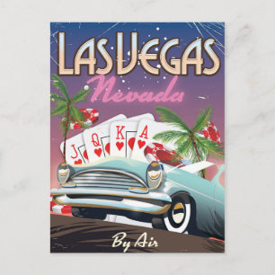 Carte Postale Affiche de vacances de style vintage Las Vegas