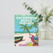 Carte Postale Affiche de vacances d'Enterprise Beach Barbade (Debout devant)