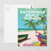 Carte Postale Affiche de vacances d'Enterprise Beach Barbade (Devant / Derrière)