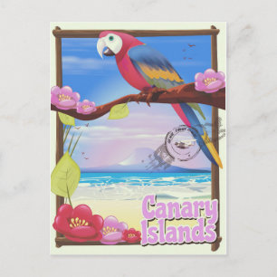 Carte Postale Affiche de vacances d'été aux îles Canaries