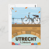 Carte Postale Affiche de vacances d'Utrecht Pays-Bas. (Devant / Derrière)