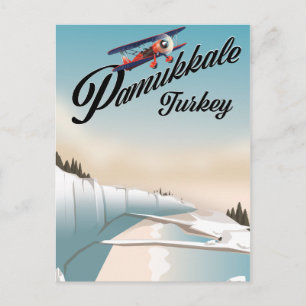 Carte Postale Affiche de vacances Pamukkale Turquie.
