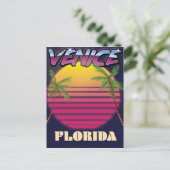 Carte Postale Affiche de vacances rétro à Venice Floride (Debout devant)