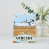 Carte Postale Affiche de vacances Utrecht Pays-Bas. (Debout devant)