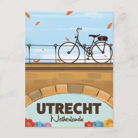 Carte Postale Affiche de vacances Utrecht Pays-Bas. (Devant)