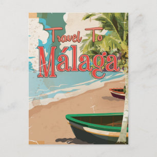 Carte Postale Affiche de vacances vintage à Málaga, Espagne