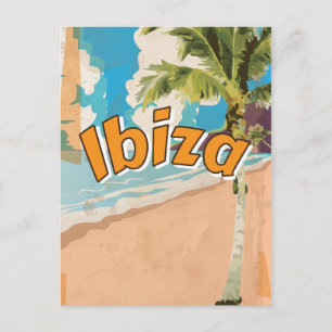 Carte Postale Affiche de vacances vintage Ibiza
