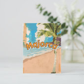 Carte Postale Affiche de vacances vintage Majorque (Debout devant)
