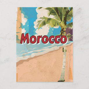 Carte Postale Affiche de vacances vintage Maroc