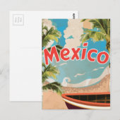 Carte Postale Affiche de vacances vintage Mexique (Devant / Derrière)