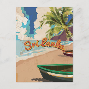 Carte Postale Affiche de vacances vintage Sri Lanka