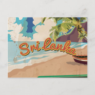 Carte Postale Affiche de vacances vintage Sri Lanka