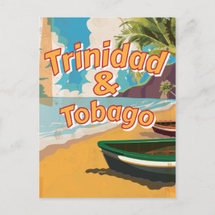 Carte Postale Affiche de vacances vintage Trinité-et-Tobago